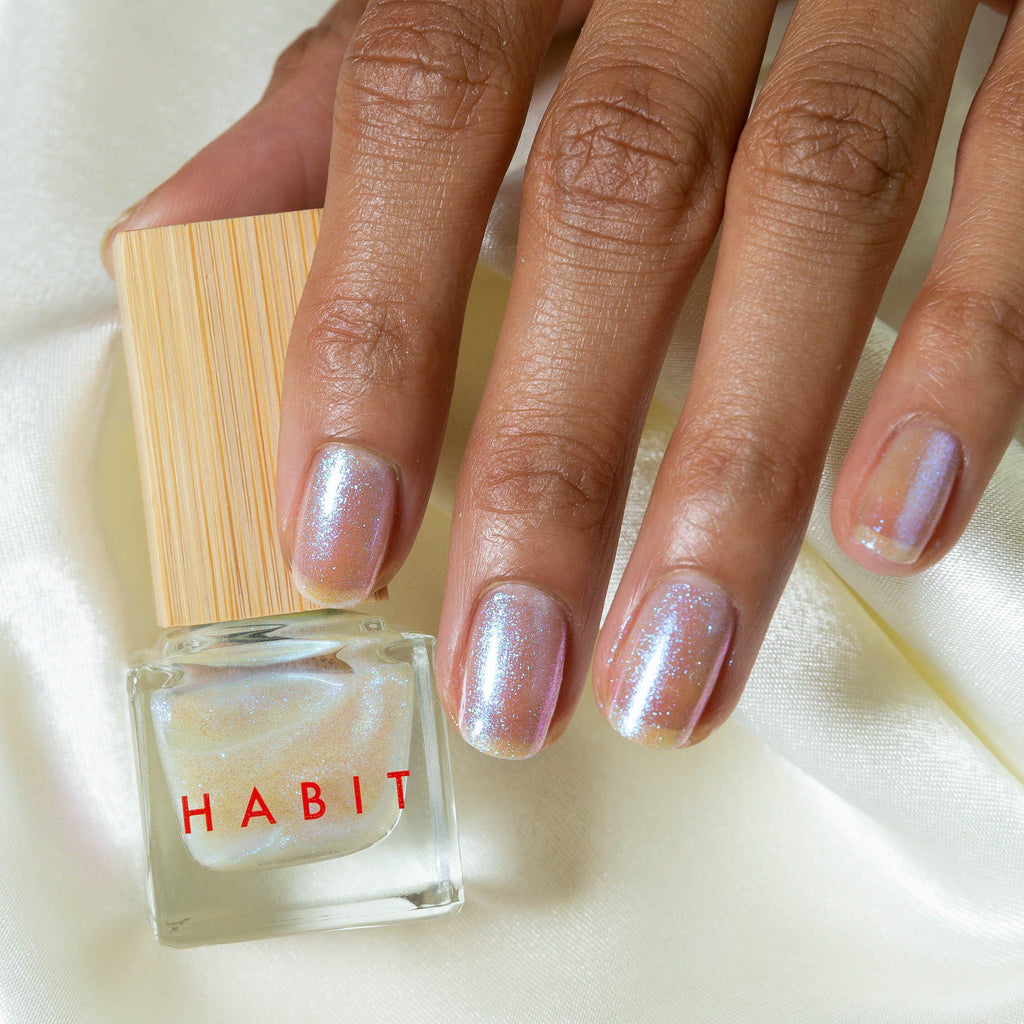 habit cosmetics skincare ingredient infused non toxic vegan nail polish in 11 pearl of a girl